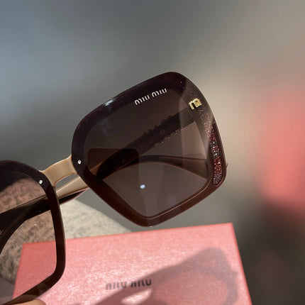 RUNWAY SQUARE SUNGLASSES 513099 IN BROWN ACETATE
