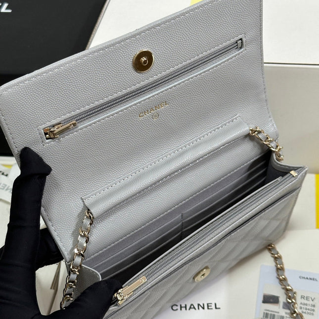 STRASS WOC ENTRUPY BAG 19 IN SPANISH GREY CALFSKIN GOLD HARDWARE