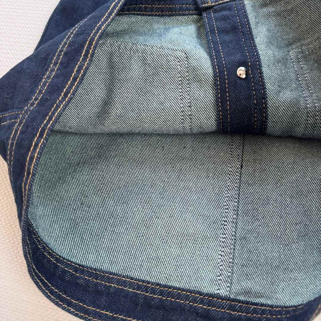 CC 25 Vest Jacket Blue Denim Fabric