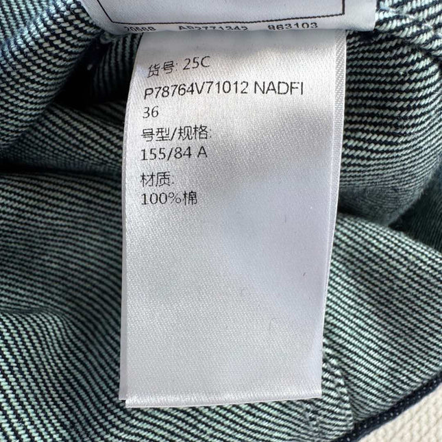 CC 25 Vest Jacket Blue Denim Fabric