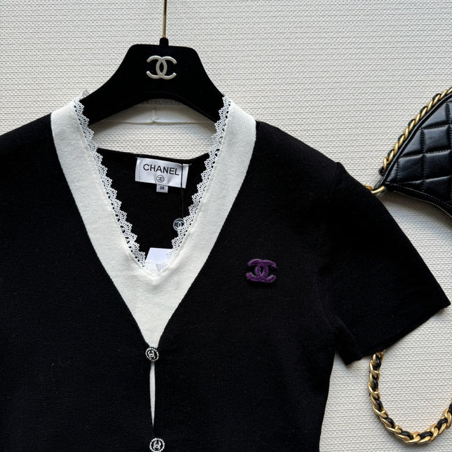 CC Knitted Top Black Wool