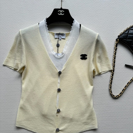 CC Knitted Top Yellow Wool