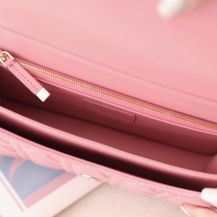 MINI 24 TOP-HANDLE LIGHT PINK LAMBSKIN