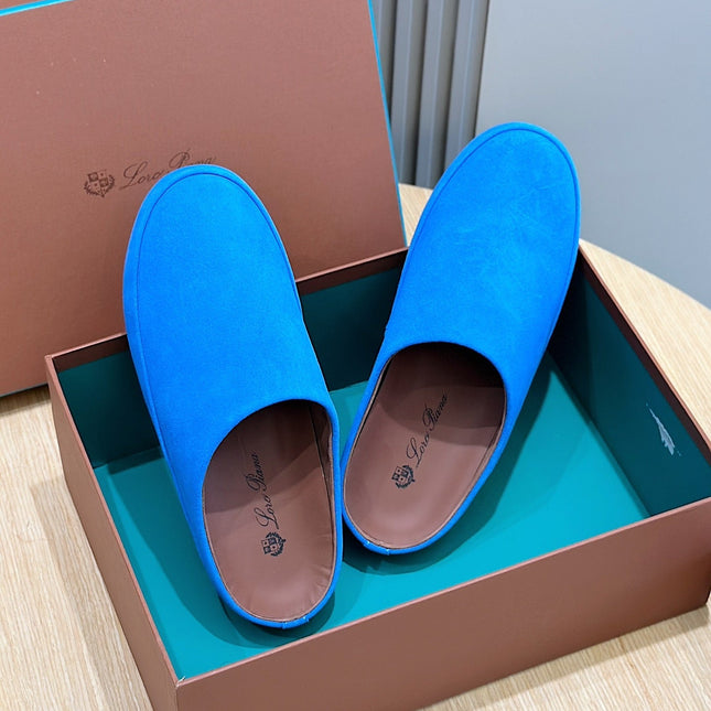 LP TOMORI SABOT MULES LAPIS SUEDE