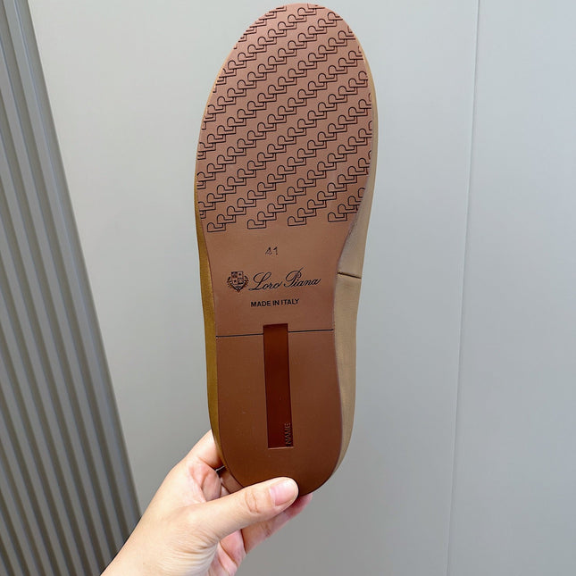 LP TOMORI SABOT MULES PEANUT MESH CALFSKIN