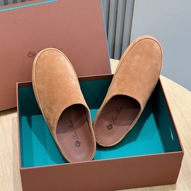 LP TOMORI SABOT MULES RUSSET SUEDE