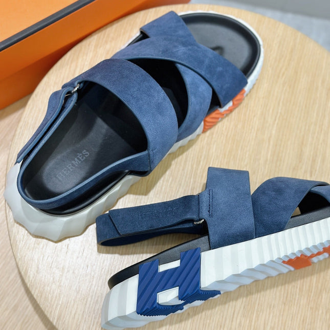 HM ELECTRIC SANDAL AEGEAN SUEDE AND CALFSKIN