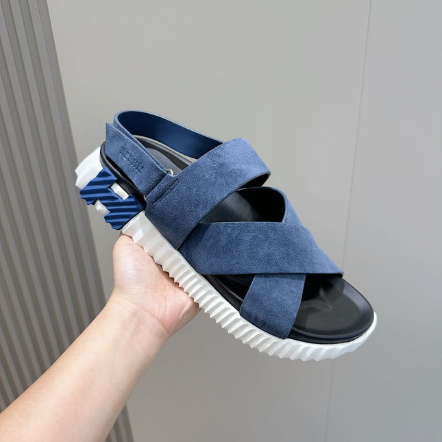 HM ELECTRIC SANDAL AEGEAN SUEDE AND CALFSKIN