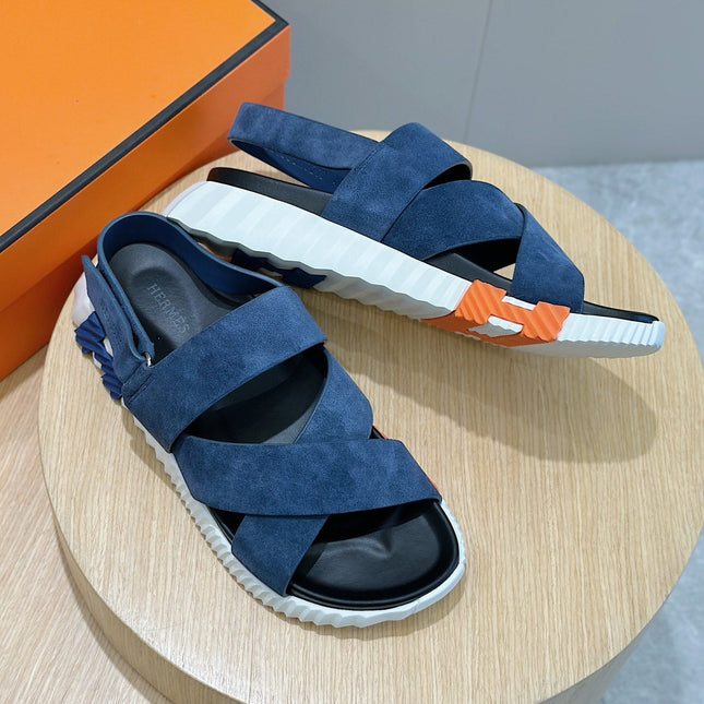 HM ELECTRIC SANDAL AEGEAN SUEDE AND CALFSKIN