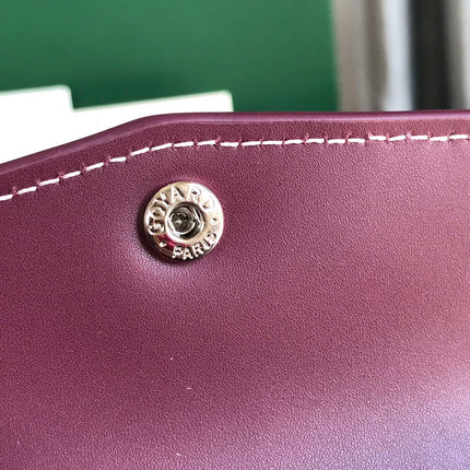 SAINT-GABRIEL WALLET 12 IN WINE RED CALFSKIN AND GOYARDINE CANVAS