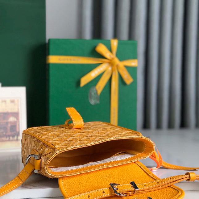 GRAND BLEU 16 IN YELLOW GOYARDINE CANVAS AND LAMBSKIN