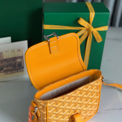GRAND BLEU 16 IN YELLOW GOYARDINE CANVAS AND LAMBSKIN