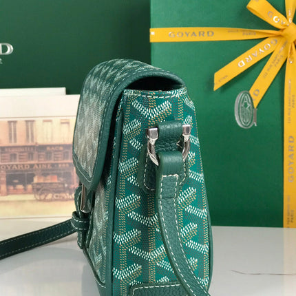 GRAND BLEU 16 IN GREEN GOYARDINE CANVAS AND LAMBSKIN