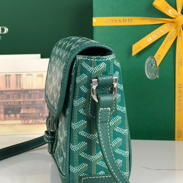 GRAND BLEU 16 IN GREEN GOYARDINE CANVAS AND LAMBSKIN