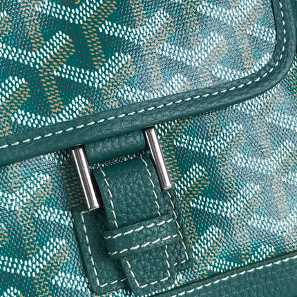 GRAND BLEU 16 IN GREEN GOYARDINE CANVAS AND LAMBSKIN
