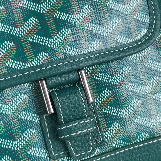 GRAND BLEU 16 IN GREEN GOYARDINE CANVAS AND LAMBSKIN