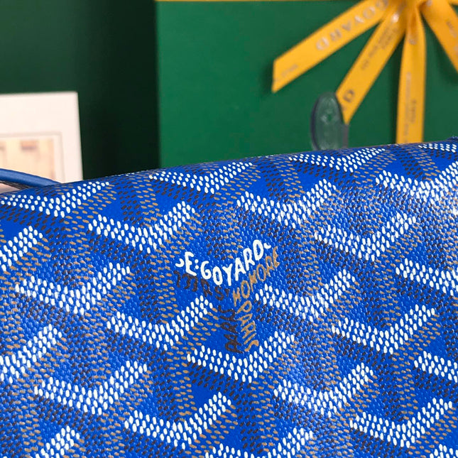 GRAND BLEU 16 IN SAPPHIRE BLUE GOYARDINE CANVAS AND LAMBSKIN