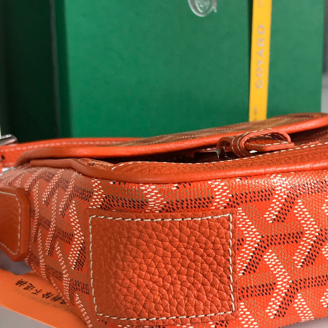 GRAND BLEU 16 IN ORANGE GOYARDINE CANVAS AND LAMBSKIN