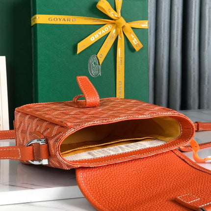 GRAND BLEU 16 IN ORANGE GOYARDINE CANVAS AND LAMBSKIN