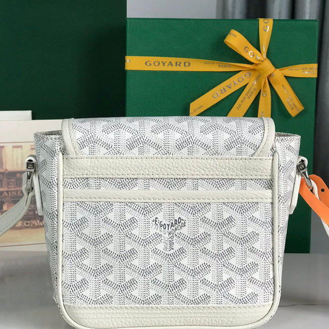 GRAND BLEU 16 IN WHITE GOYARDINE CANVAS AND LAMBSKIN