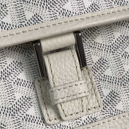 GRAND BLEU 16 IN WHITE GOYARDINE CANVAS AND LAMBSKIN