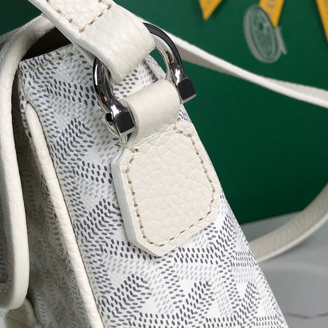 GRAND BLEU 16 IN WHITE GOYARDINE CANVAS AND LAMBSKIN