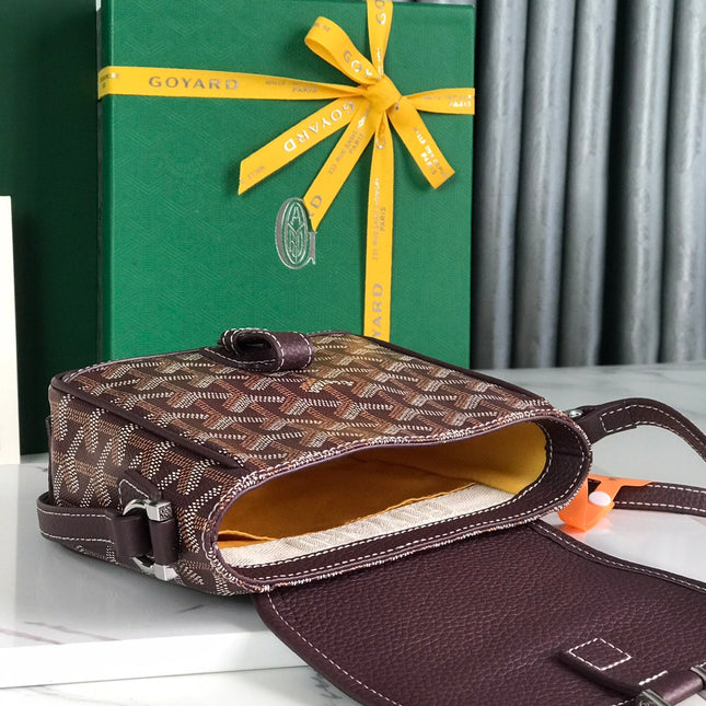 GRAND BLEU 16 IN WINE RED GOYARDINE CANVAS AND LAMBSKIN