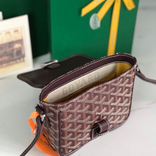 GRAND BLEU 16 IN WINE RED GOYARDINE CANVAS AND LAMBSKIN