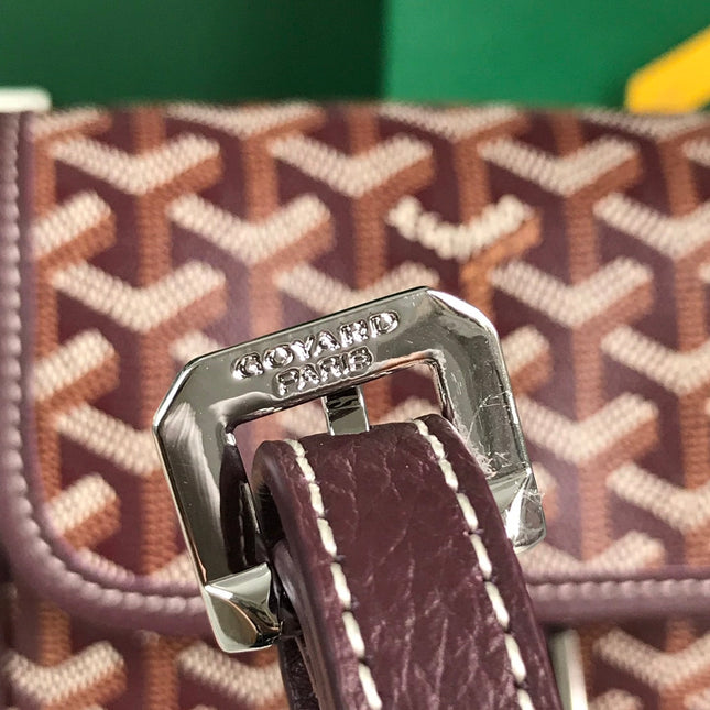 GRAND BLEU 16 IN WINE RED GOYARDINE CANVAS AND LAMBSKIN