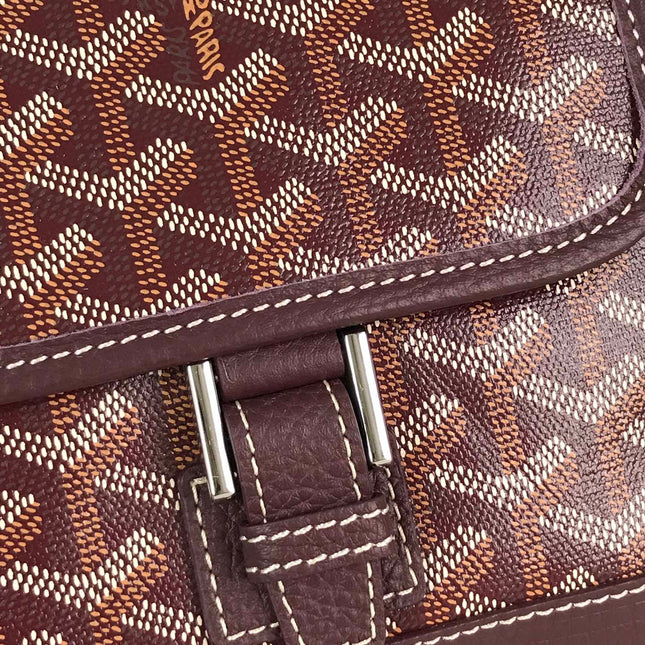 GRAND BLEU 16 IN WINE RED GOYARDINE CANVAS AND LAMBSKIN