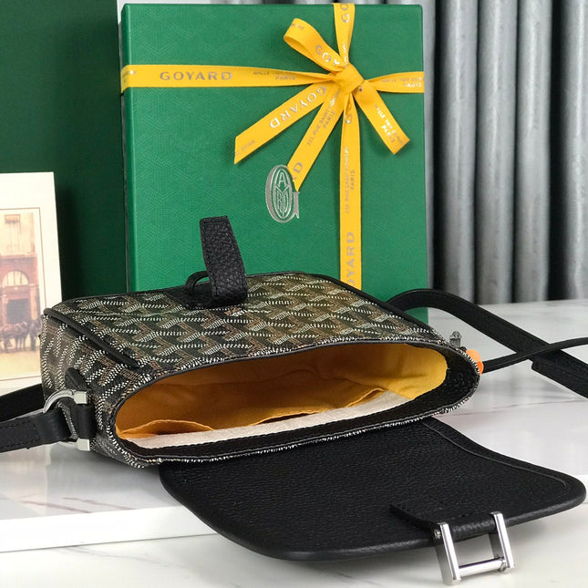 GRAND BLEU 16 IN BLACK GOYARDINE CANVAS AND LAMBSKIN