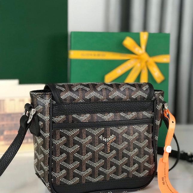 GRAND BLEU 16 IN BLACK GOYARDINE CANVAS AND LAMBSKIN