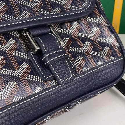 GRAND BLEU 16 IN NAVY BLUE GOYARDINE CANVAS AND LAMBSKIN