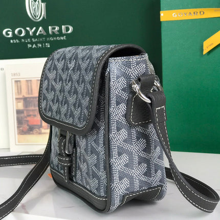 GRAND BLEU 16 IN GRAY GOYARDINE CANVAS AND LAMBSKIN