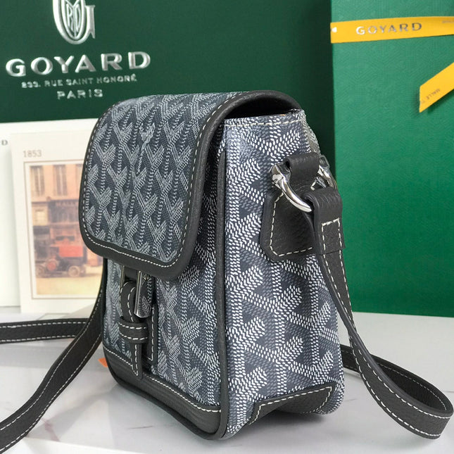 GRAND BLEU 16 IN GRAY GOYARDINE CANVAS AND LAMBSKIN