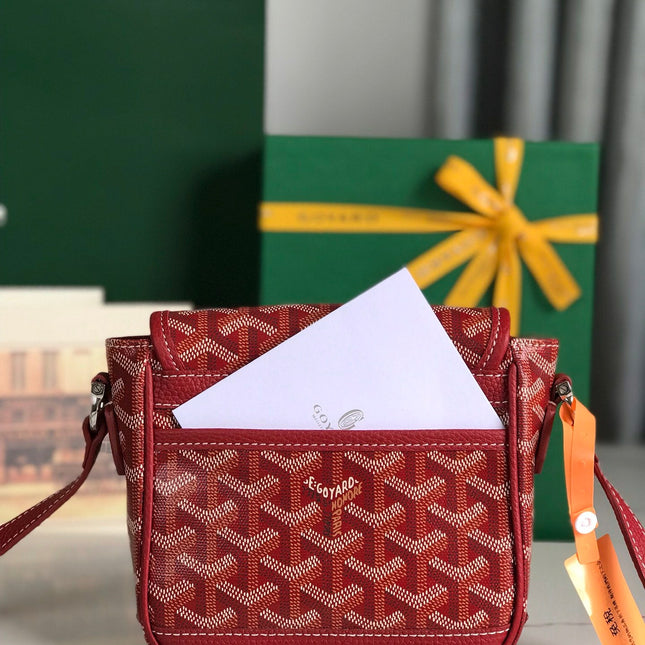 GRAND BLEU 16 IN CLASSIC RED GOYARDINE CANVAS AND LAMBSKIN