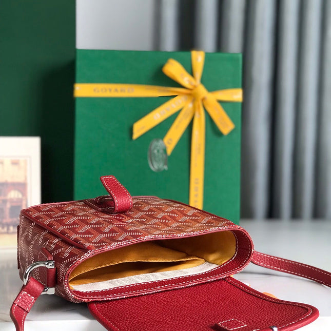 GRAND BLEU 16 IN CLASSIC RED GOYARDINE CANVAS AND LAMBSKIN