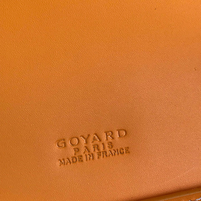DUCHESSE MARIE-CAROLINE BAG 25 IN YELLOW GOYARDINE CANVAS AND SMOOTH CALFSKIN