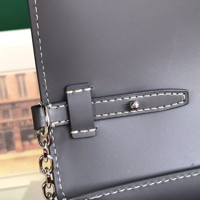 DUCHESSE MARIE-CAROLINE BAG 25 IN GRAY GOYARDINE CANVAS AND SMOOTH CALFSKIN