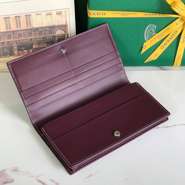 RICHELIEU WALLET 19 IN WINE RED GOYARDINE CANVAS