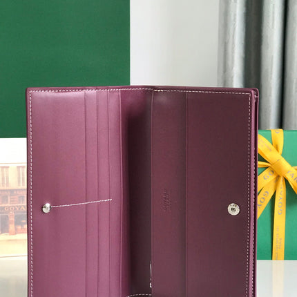 RICHELIEU WALLET 19 IN WINE RED GOYARDINE CANVAS