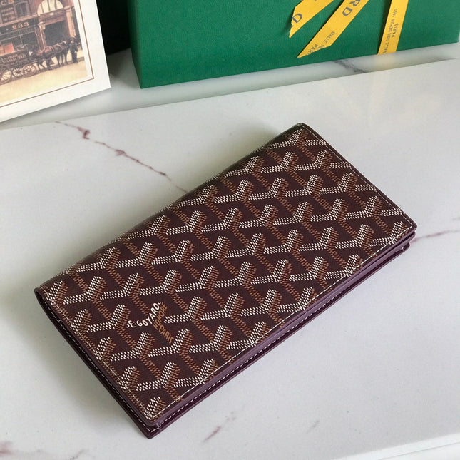 RICHELIEU WALLET 19 IN WINE RED GOYARDINE CANVAS