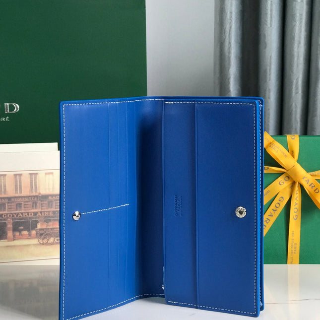RICHELIEU WALLET 19 IN SAPPHIRE BLUE GOYARDINE CANVAS