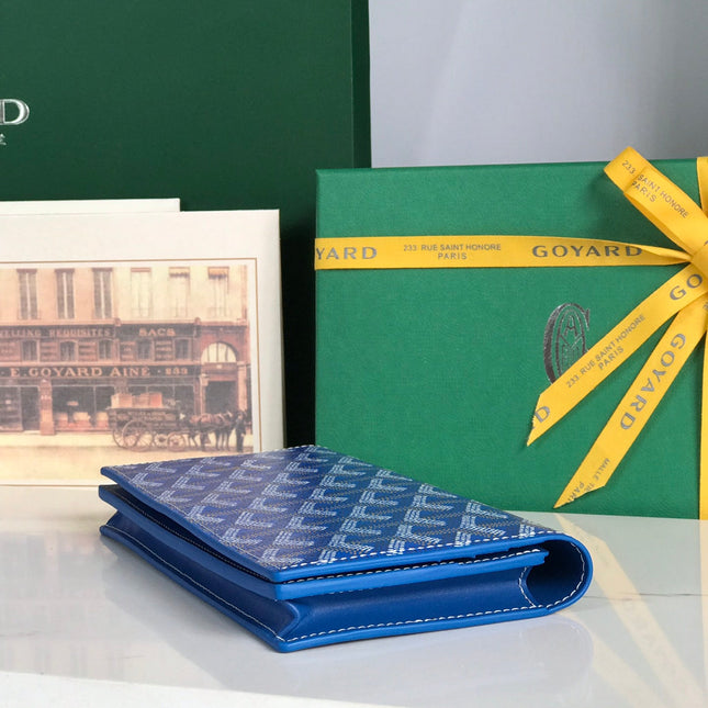 RICHELIEU WALLET 19 IN SAPPHIRE BLUE GOYARDINE CANVAS
