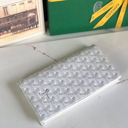 RICHELIEU WALLET 19 IN WHITE GOYARDINE CANVAS
