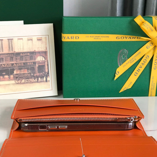 RICHELIEU WALLET 19 IN ORANGE GOYARDINE CANVAS
