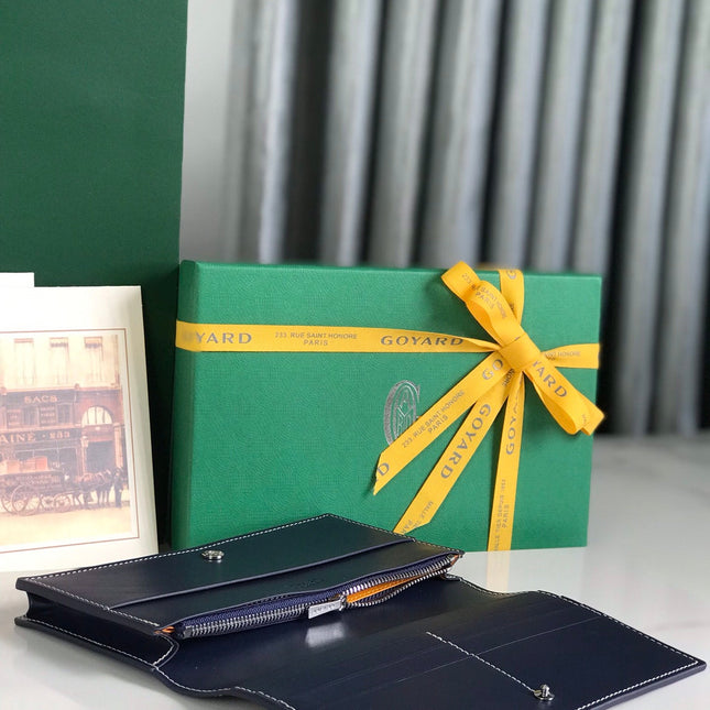 RICHELIEU WALLET 19 IN NAVY BLUE GOYARDINE CANVAS