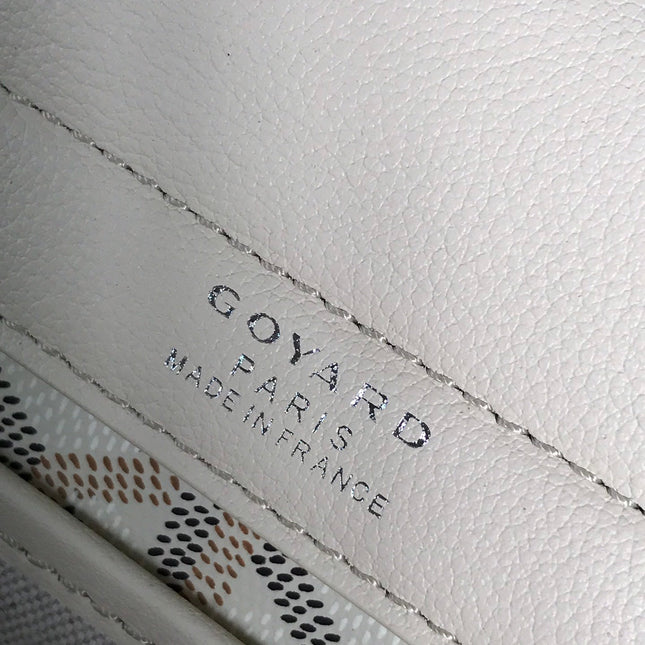ROUETTE SOUPLE BAG 30 IN WHITE GOYARDINE CANVAS AND CALFSKIN