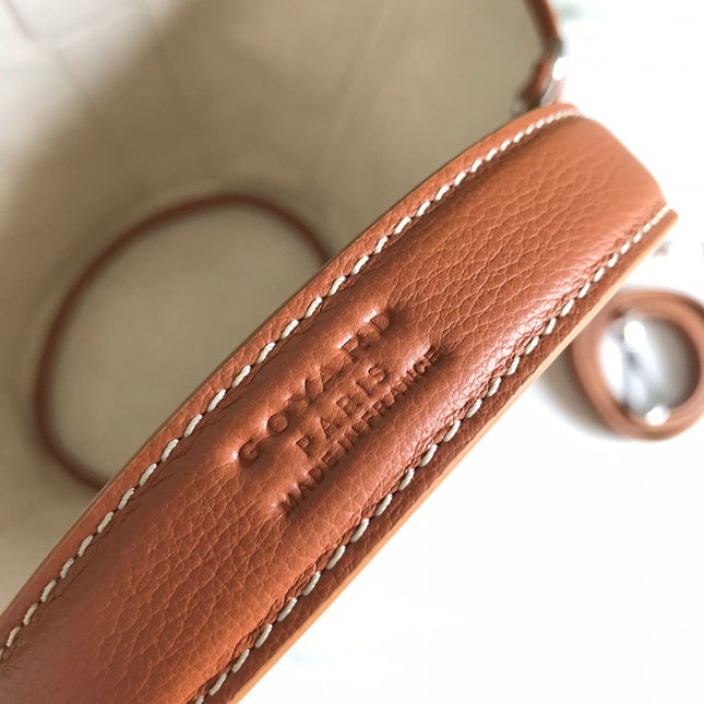 SMALL BELHARRA 24 IN BLACK GOYARDINE CANVAS AND TAN LAMBSKIN