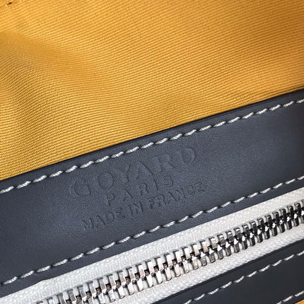 BOSTON 50 BAG IN GRAY GOYARDINE CANVAS AND CALFSKIN TRIM